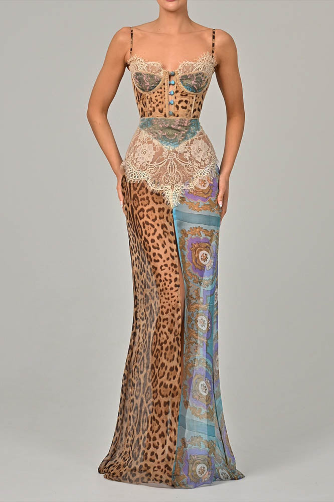 Sussurri della Natura – Maxidress con cintura in vita