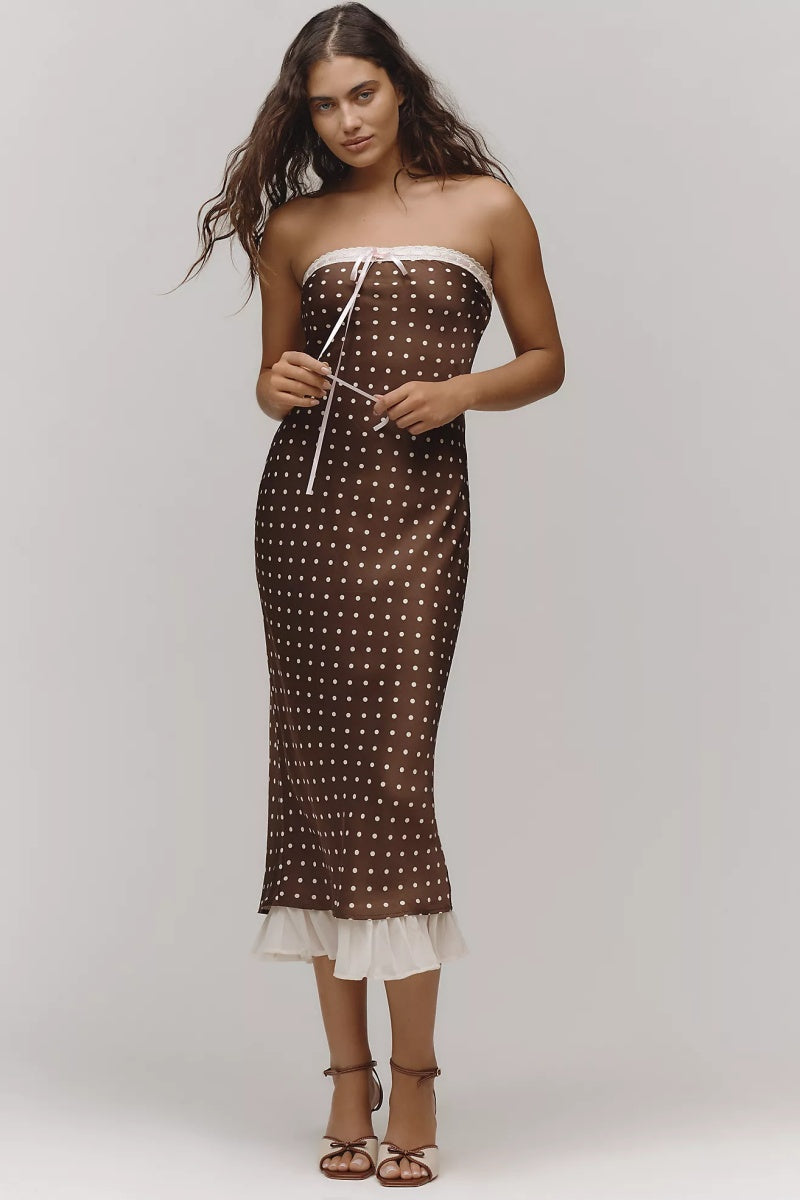 Vestito Midi Senza Spalline Daisy Mae