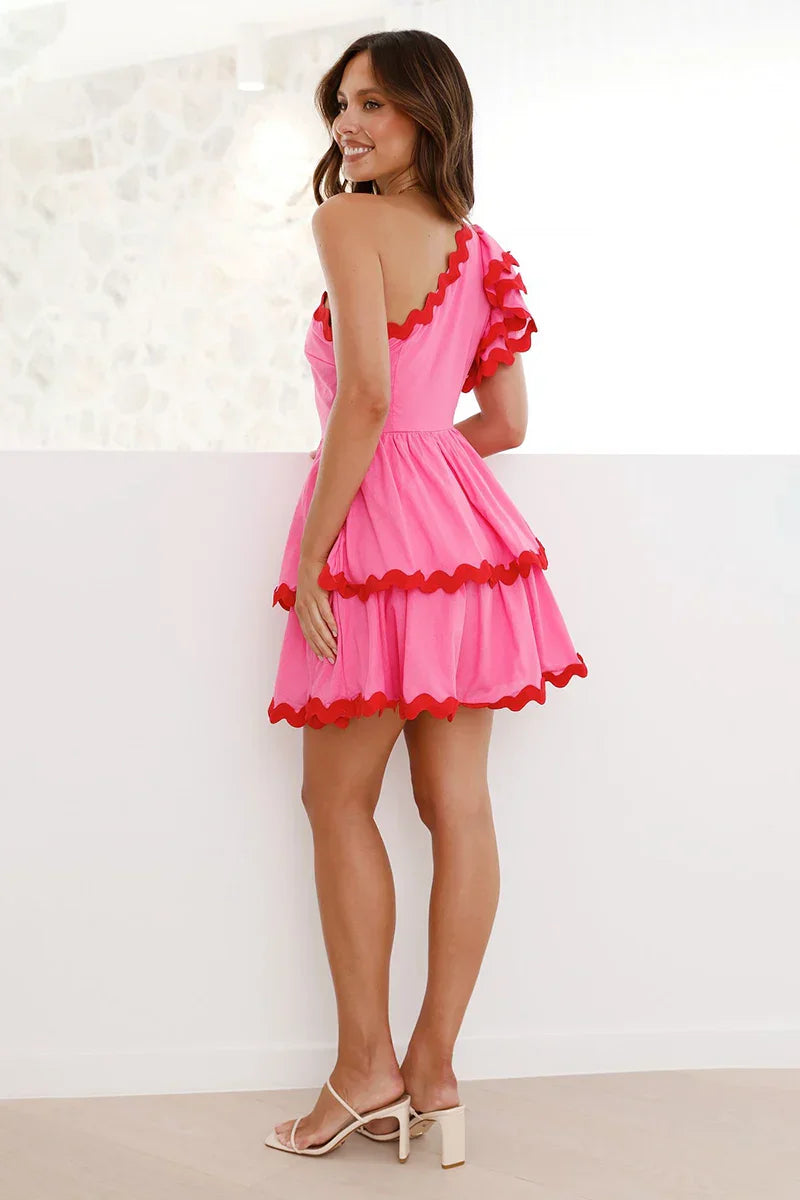 Vestito Mini Daisuke - Rosa / Rosso