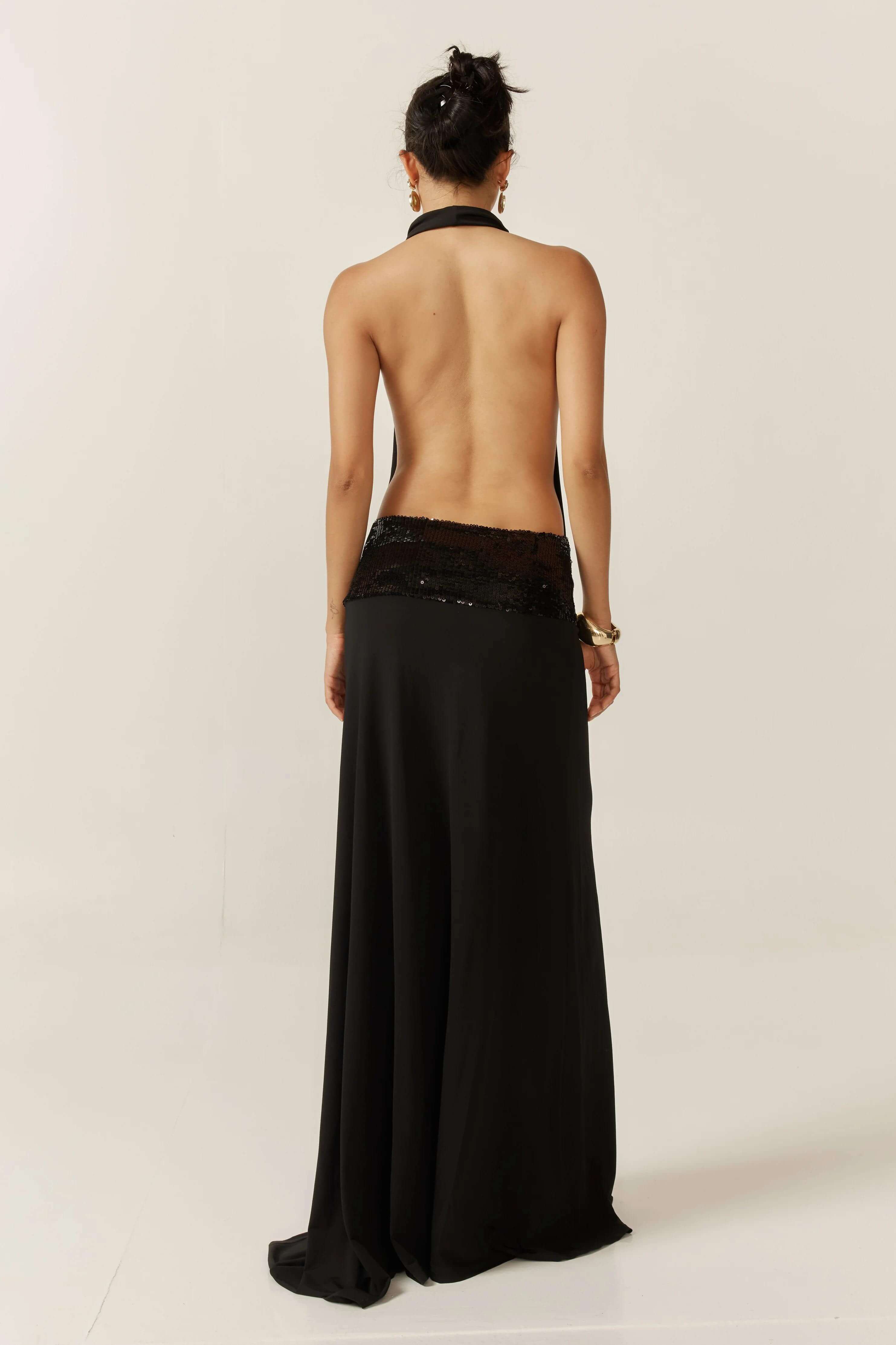 Abito lungo nero Adele Halter