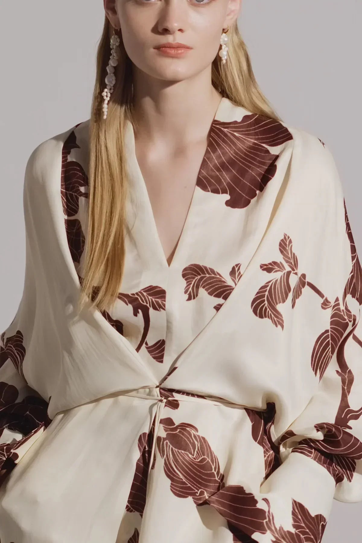 Vestito kimono con stampa origami