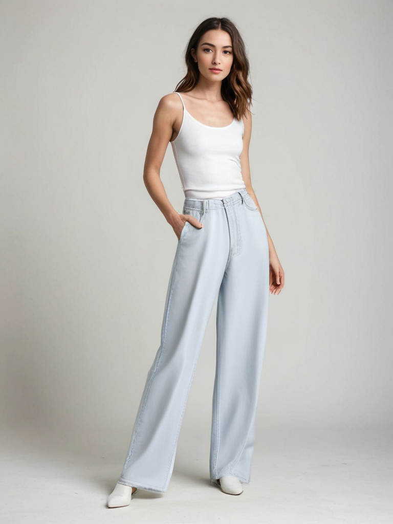Jeans esposti Blu Ghiaccio