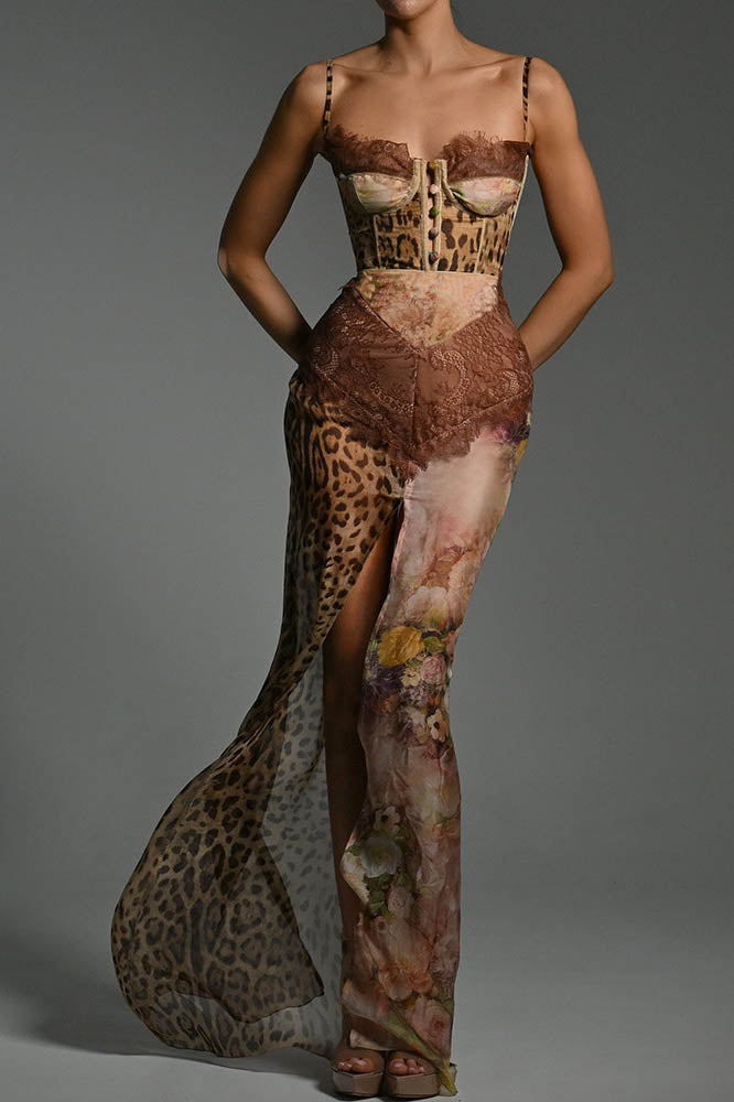 Sussurri della Natura – Maxidress con cintura in vita