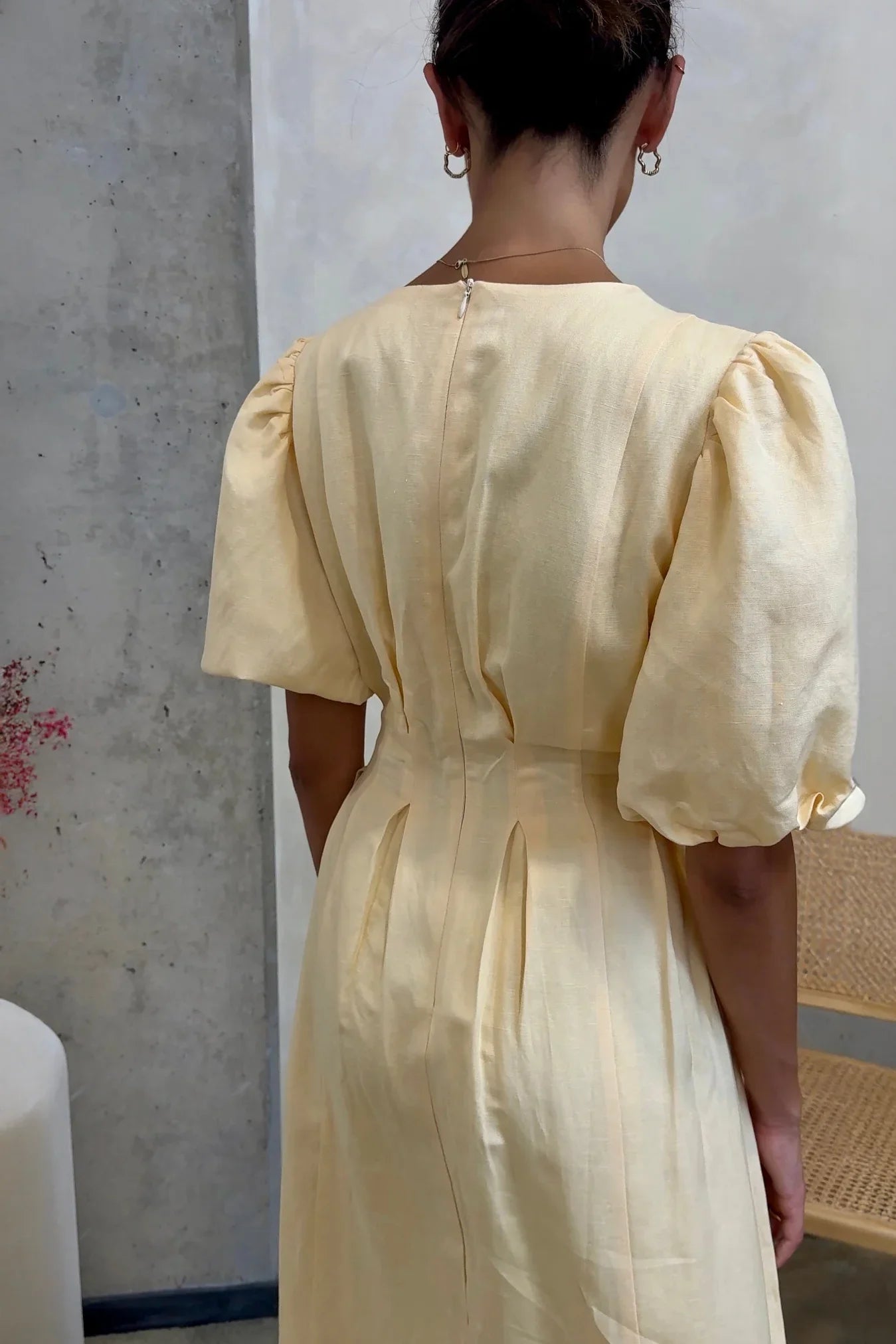 Vestito Maxi Air Giallo Burro