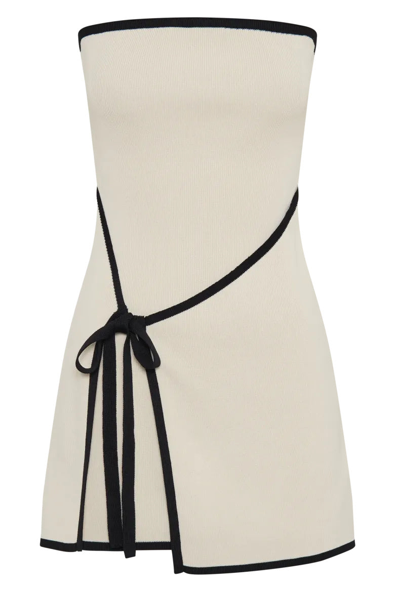 Vestito Mini Asimmetrico Senza Spalline Joanna