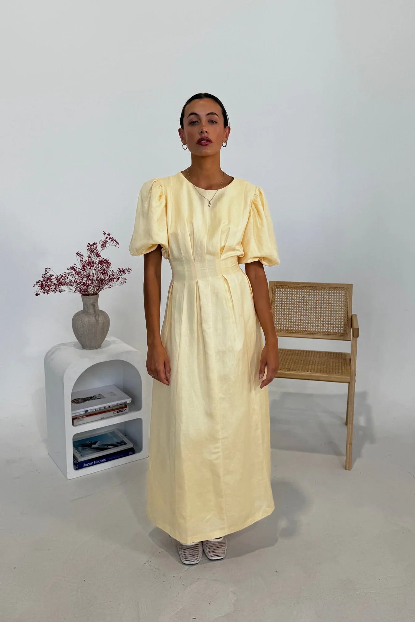 Vestito Maxi Air Giallo Burro