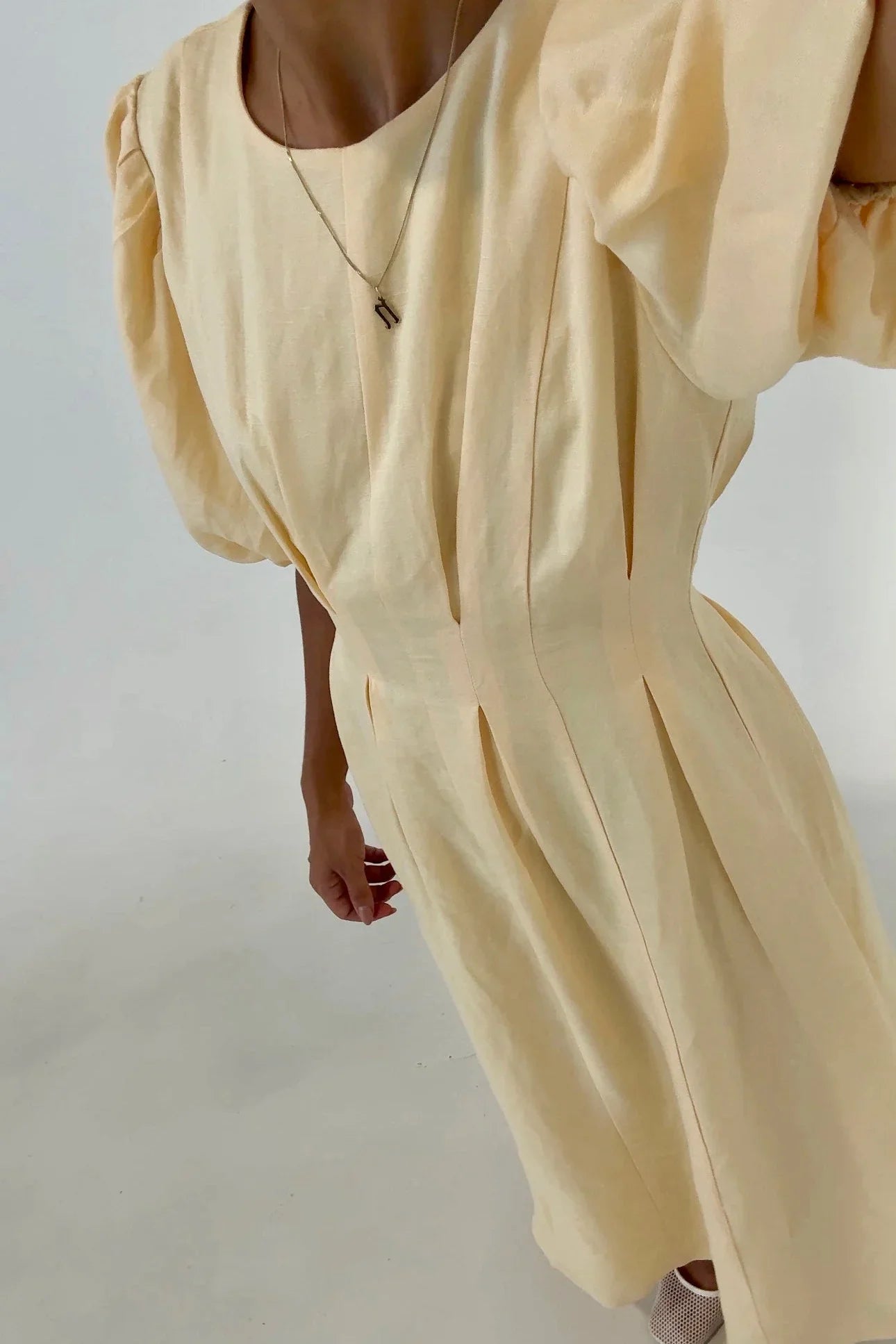 Vestito Maxi Air Giallo Burro