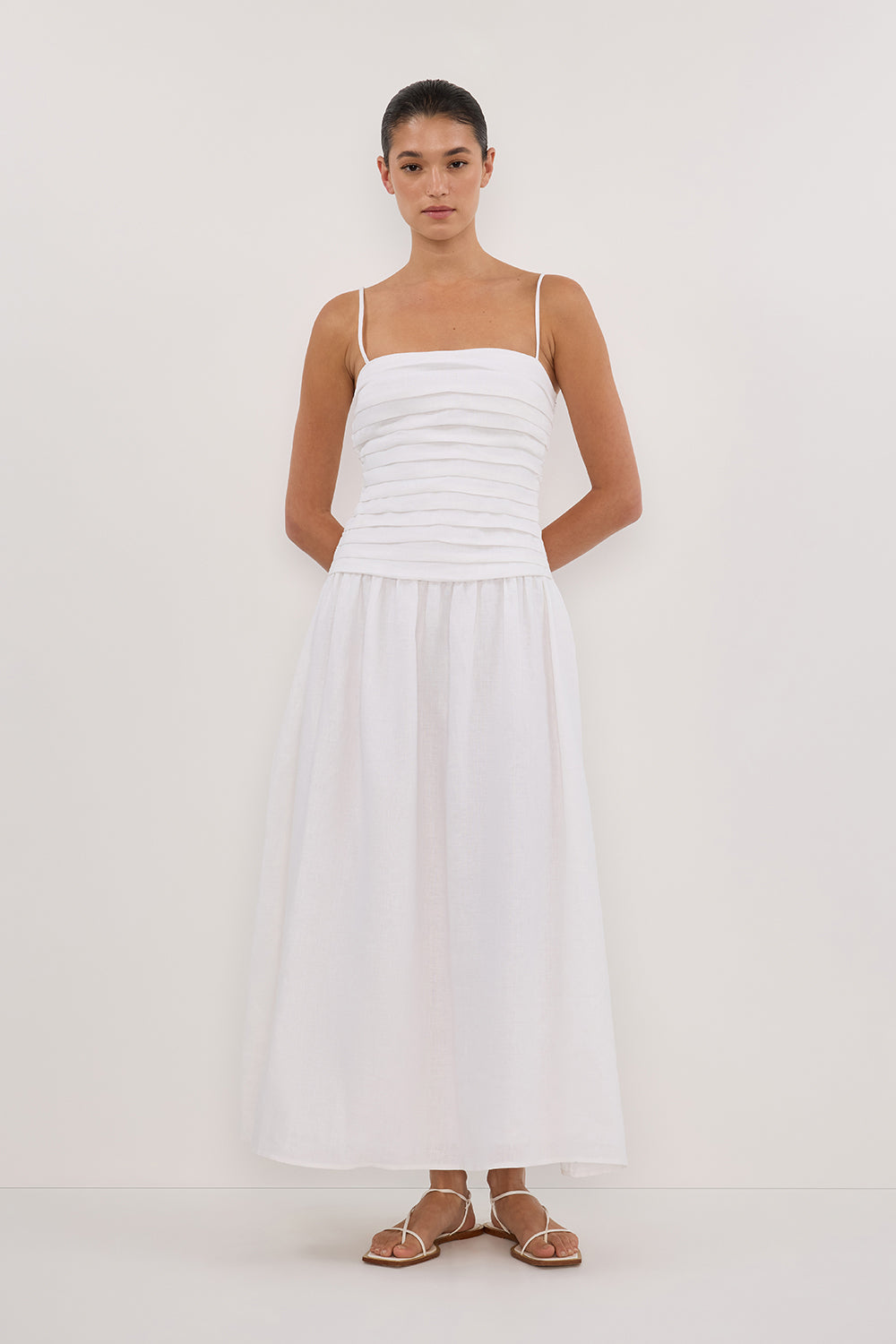 Vestito Midi Bianco Reena