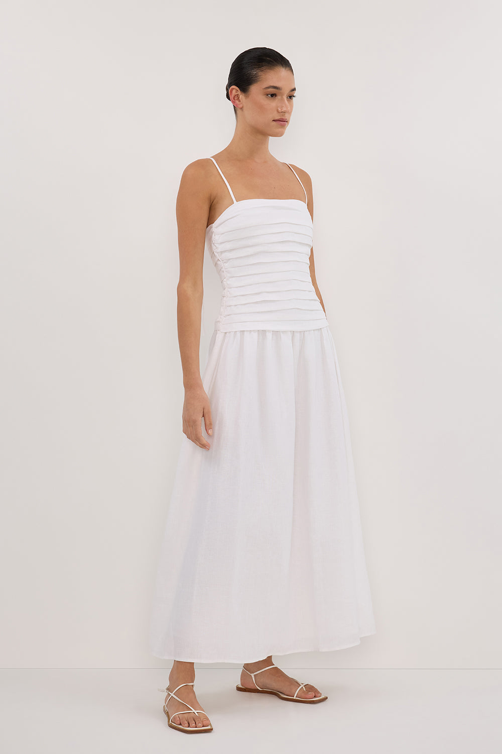 Vestito Midi Bianco Reena