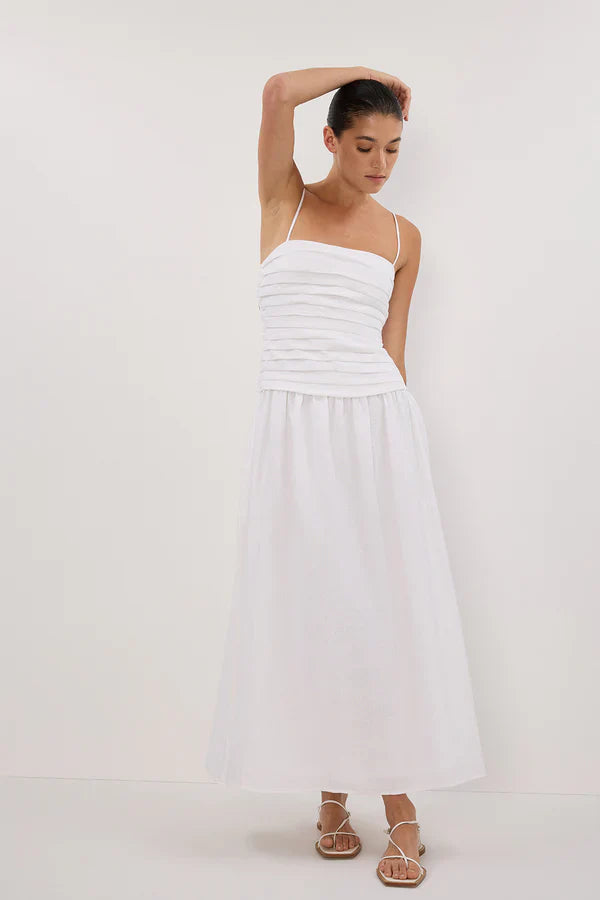 Vestito Midi Bianco Reena
