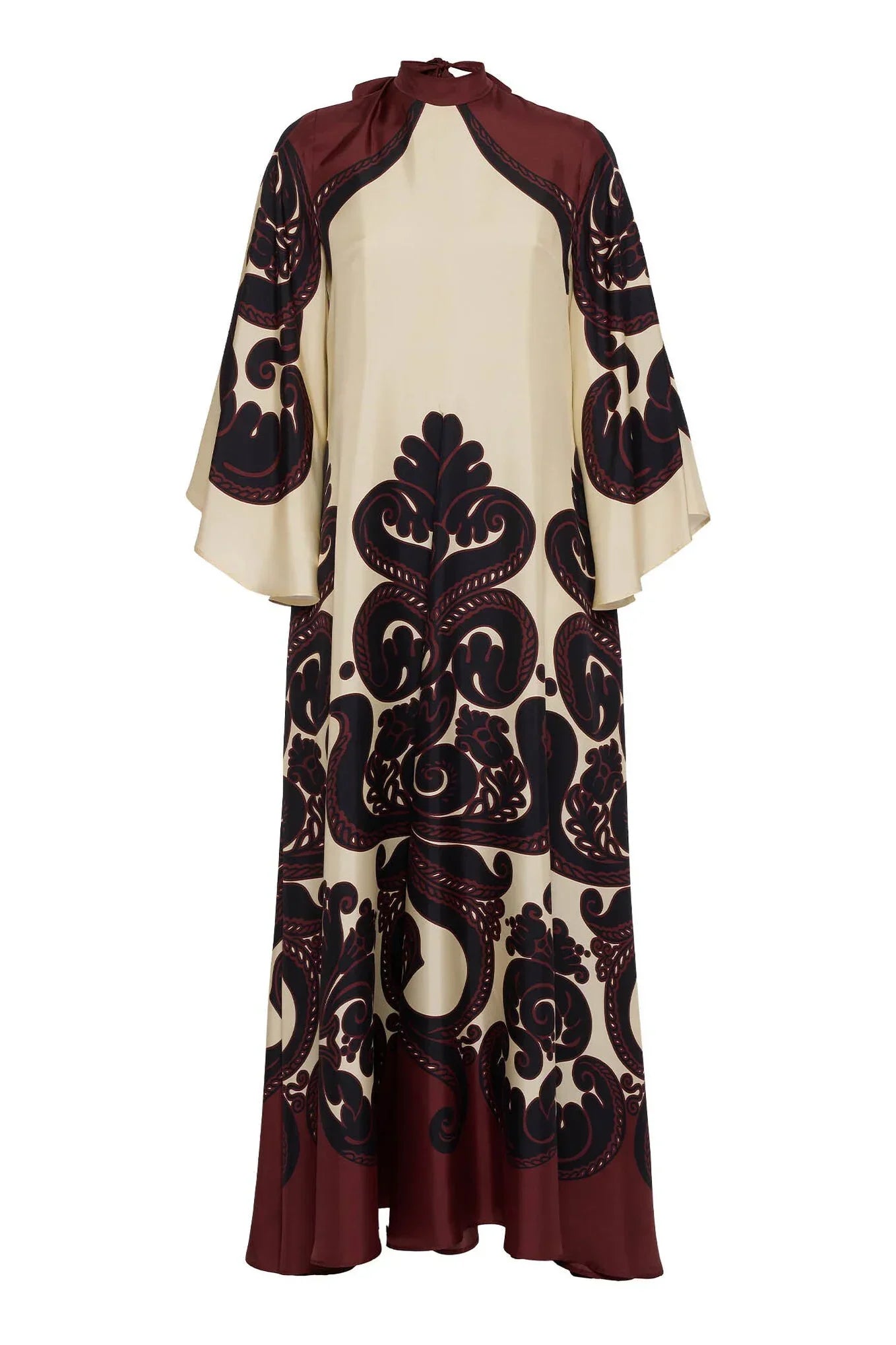 Vestito in satin con stampa di grenadella