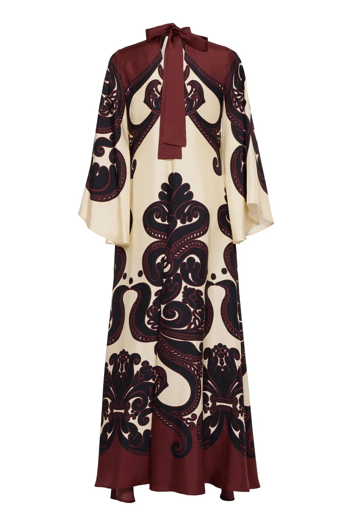 Vestito in satin con stampa di grenadella