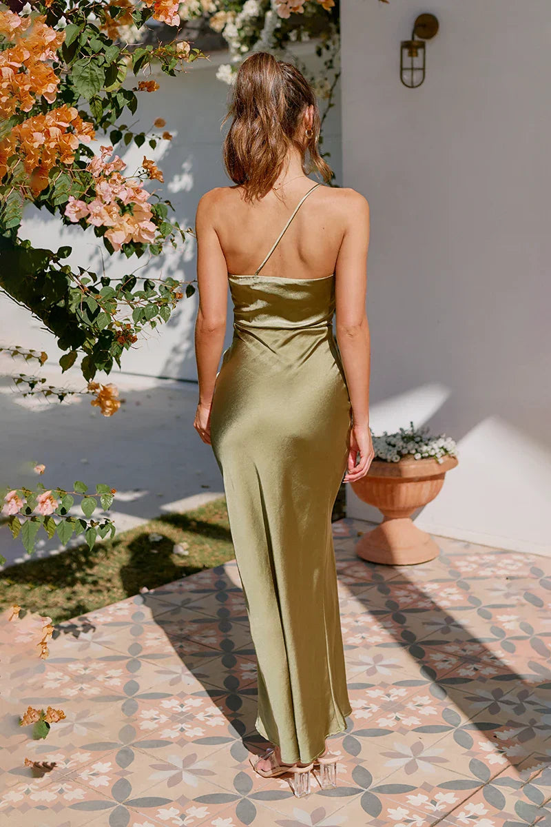 Vestito lungo Margot - Oliva