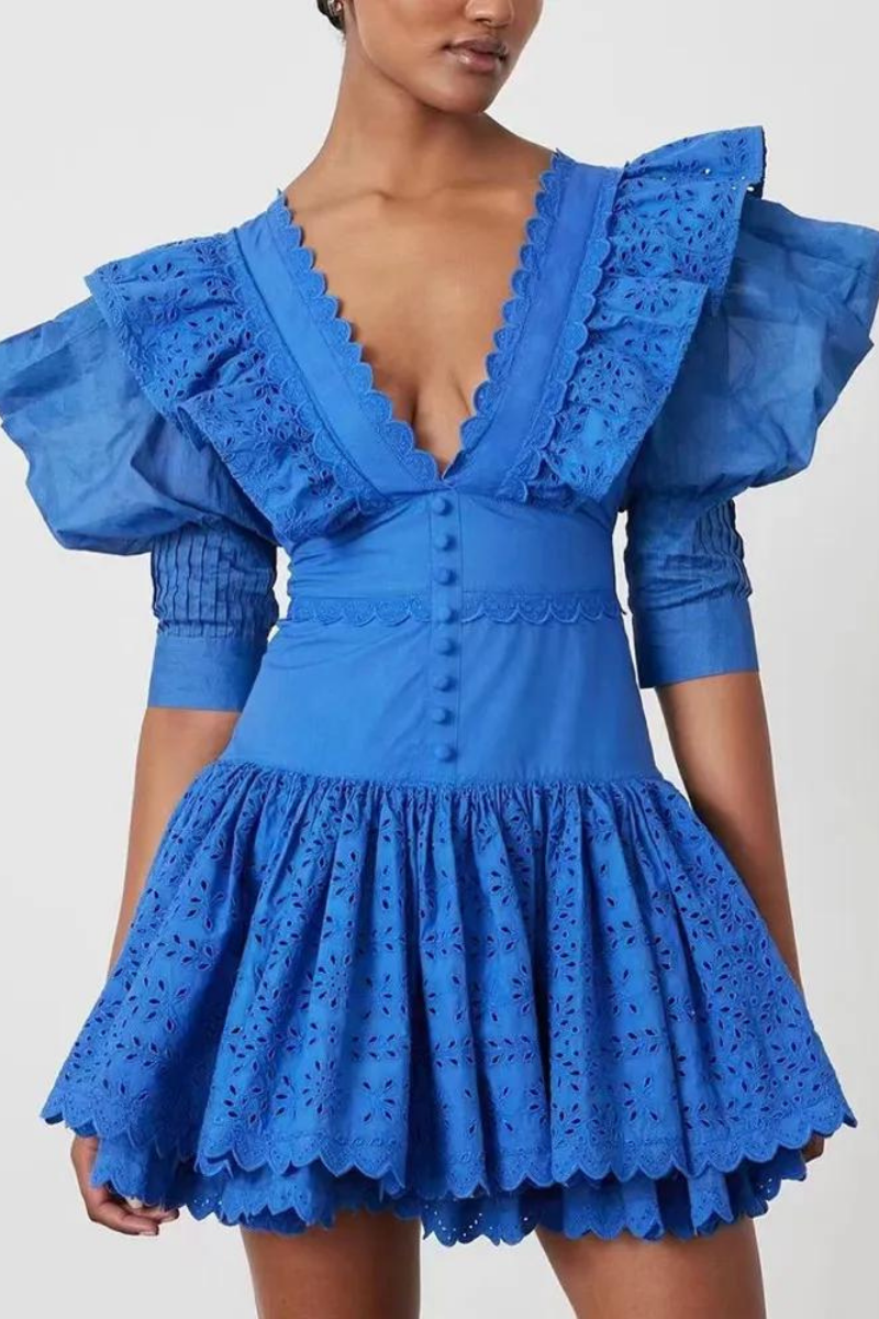 Vestito Mini senza spalline Éloïse con scollo a V profondo e schiena scoperta