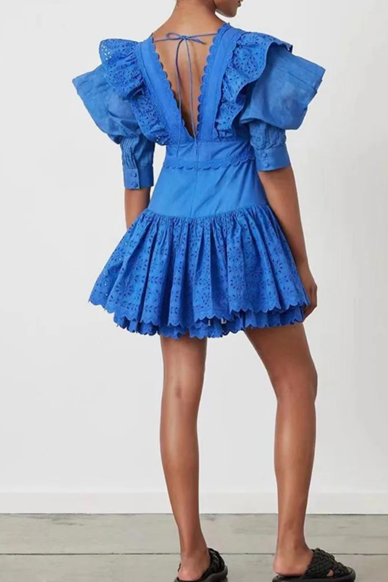 Vestito Mini senza spalline Éloïse con scollo a V profondo e schiena scoperta