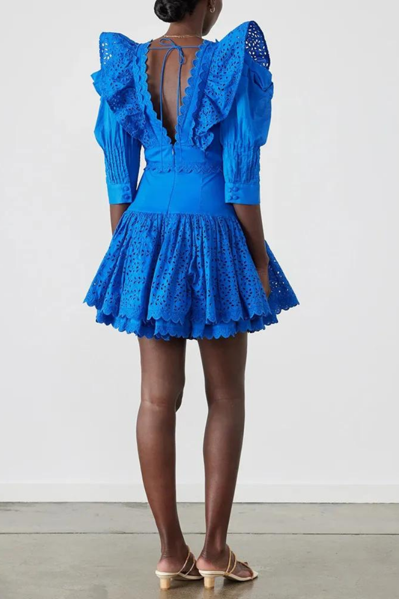 Vestito Mini senza spalline Éloïse con scollo a V profondo e schiena scoperta
