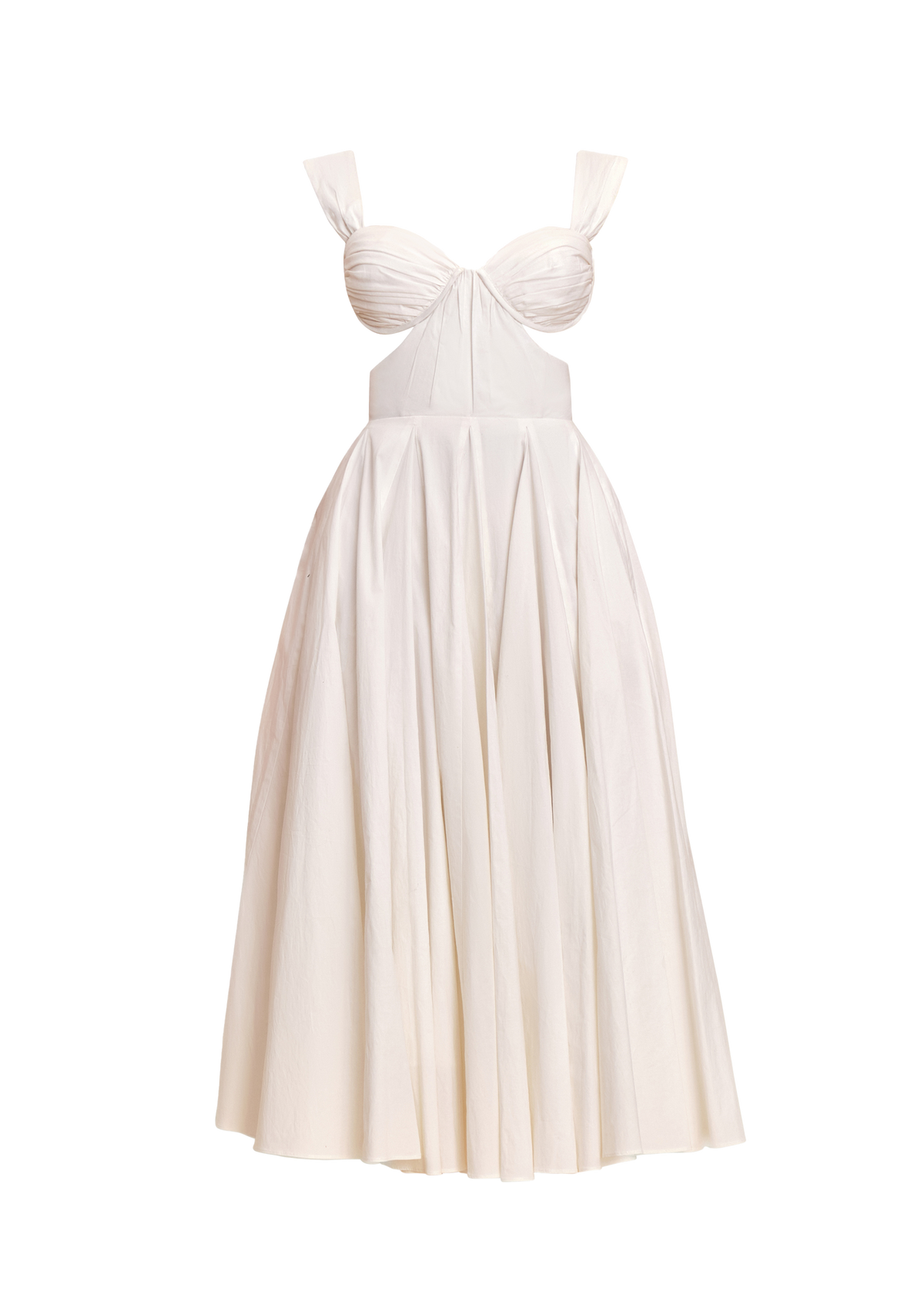 Vestito Midi Plissettato con Struttura