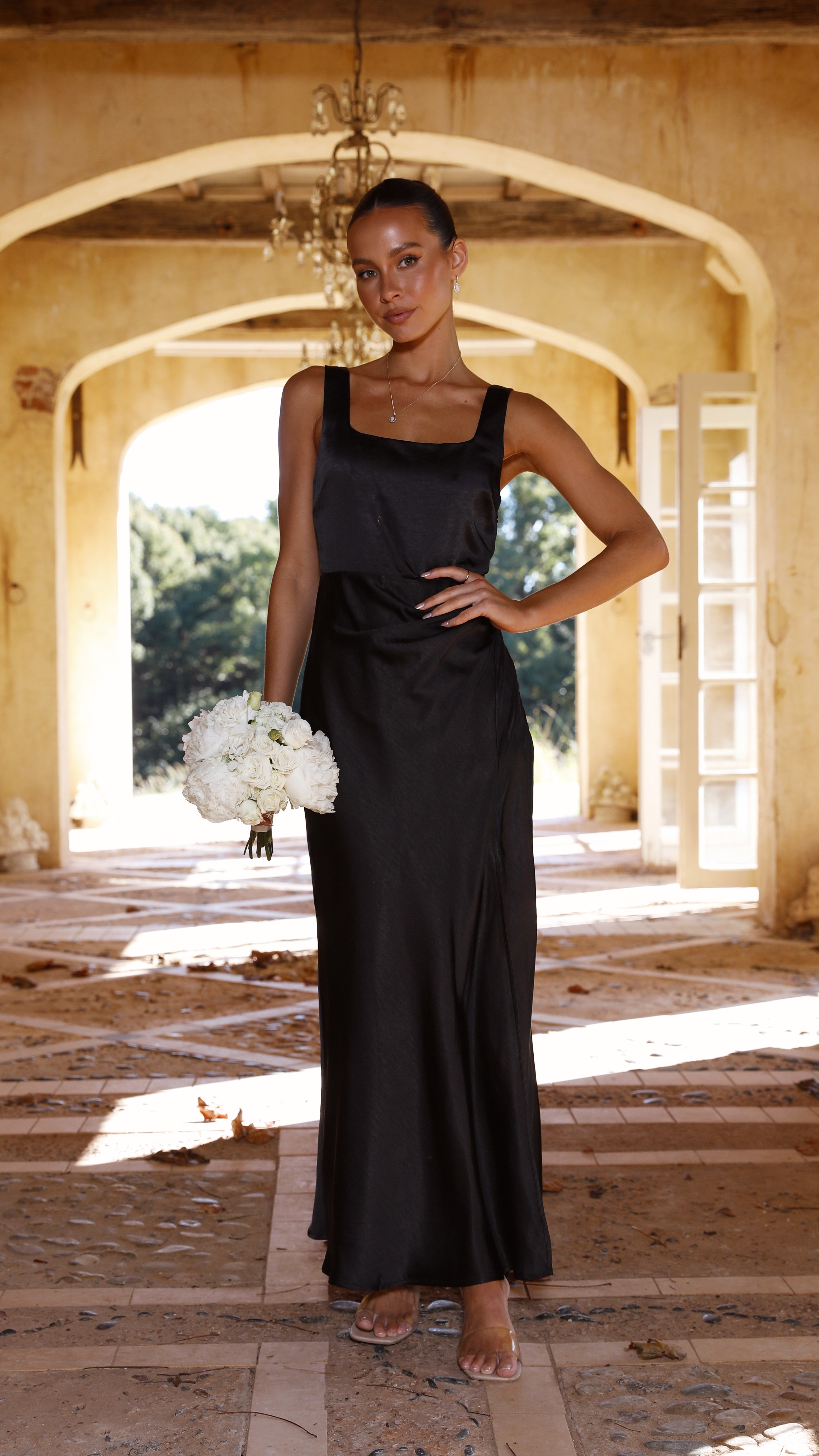 Vestito lungo Alaria - Nero