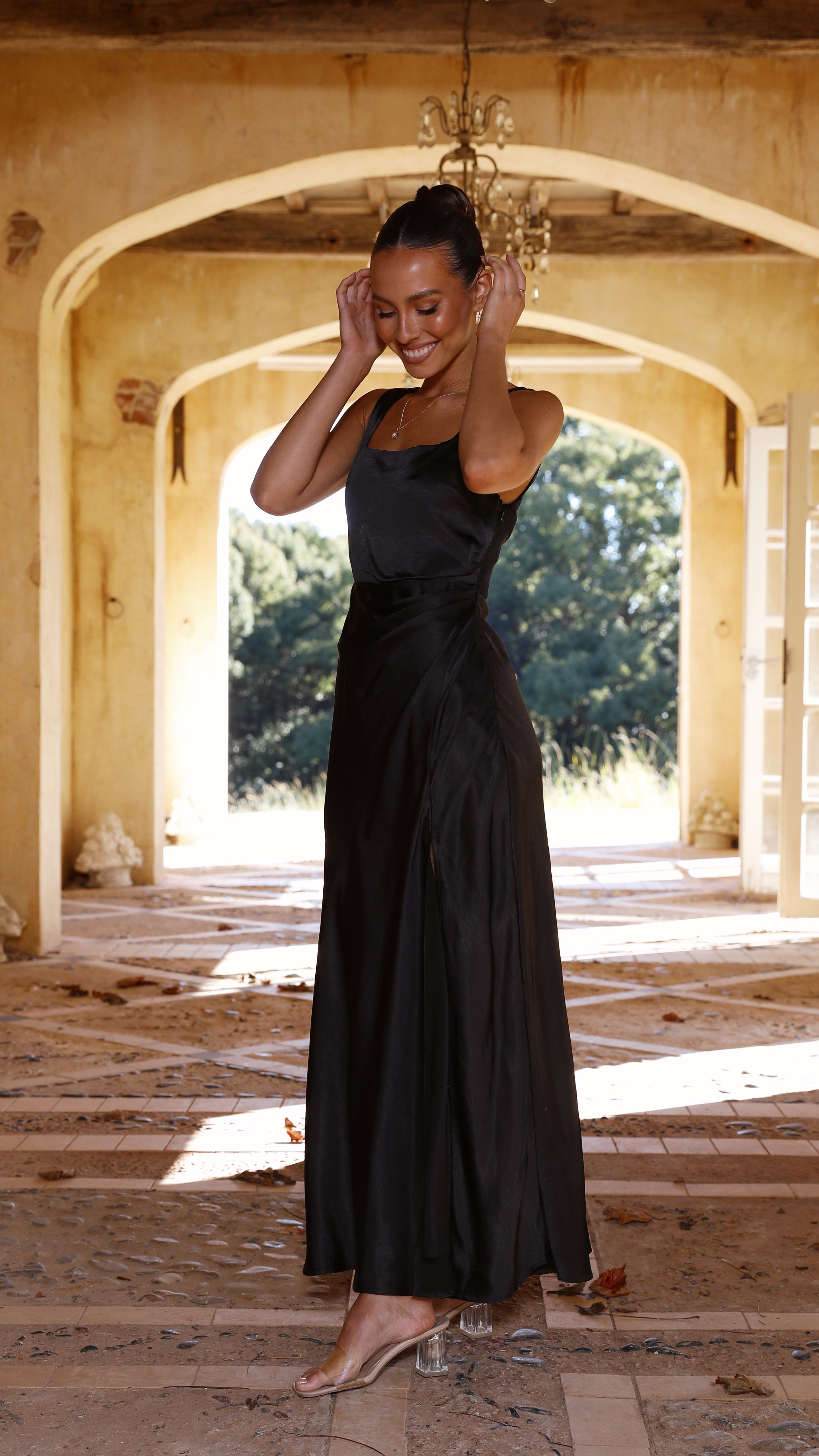 Vestito lungo Alaria - Nero
