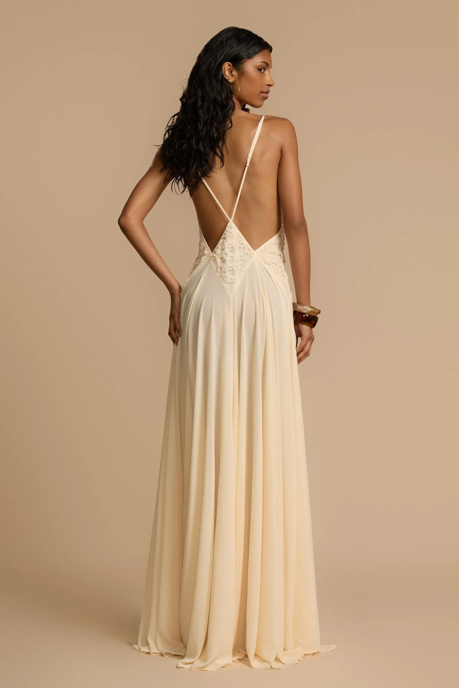 Vestito Maxi Lavinia a V scivolato