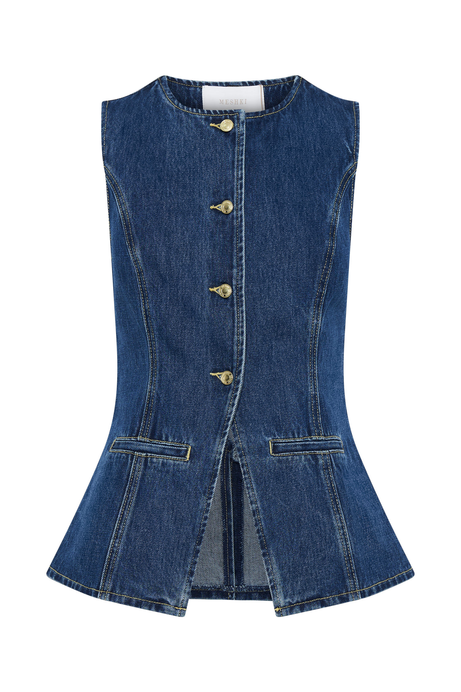Set di jeans alla moda con bottoni