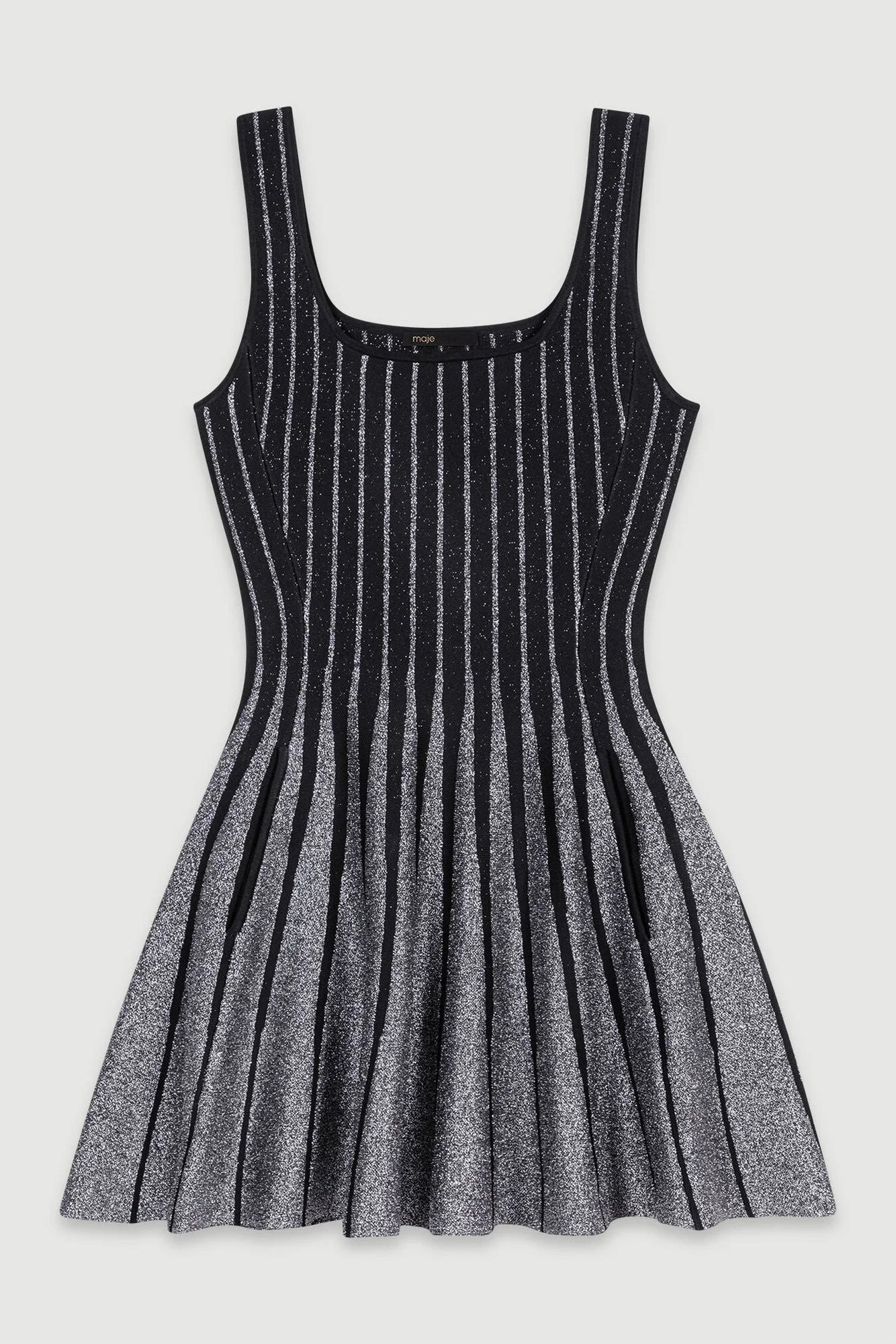 Vestito Mini a Maglia a Griglia