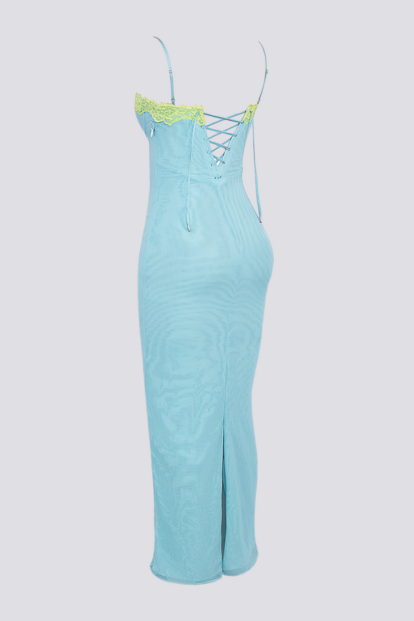Vestito lungo Maxi con spacco Margaux Spaghetti