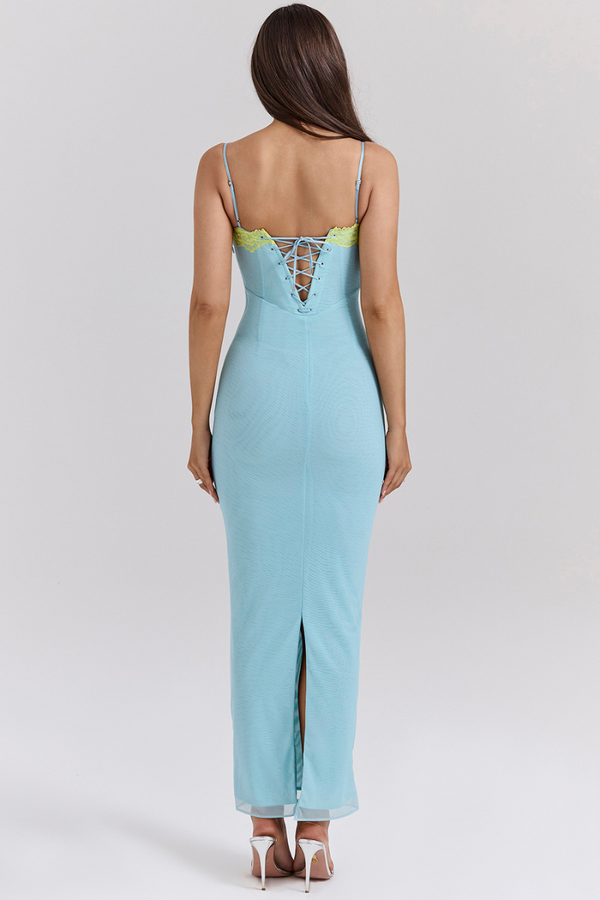 Vestito lungo Maxi con spacco Margaux Spaghetti