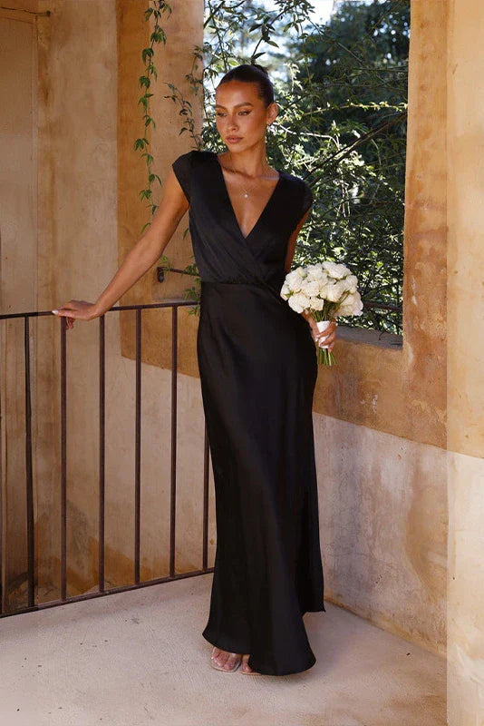Vestito lungo Selma - Nero