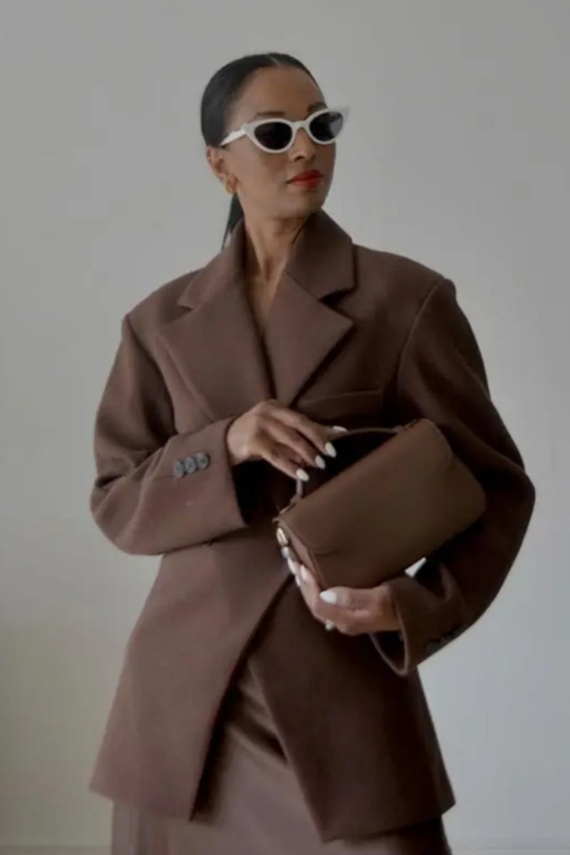 Blazer aderente a vita alta