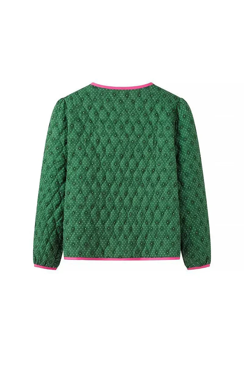 Giacca trapuntata verde