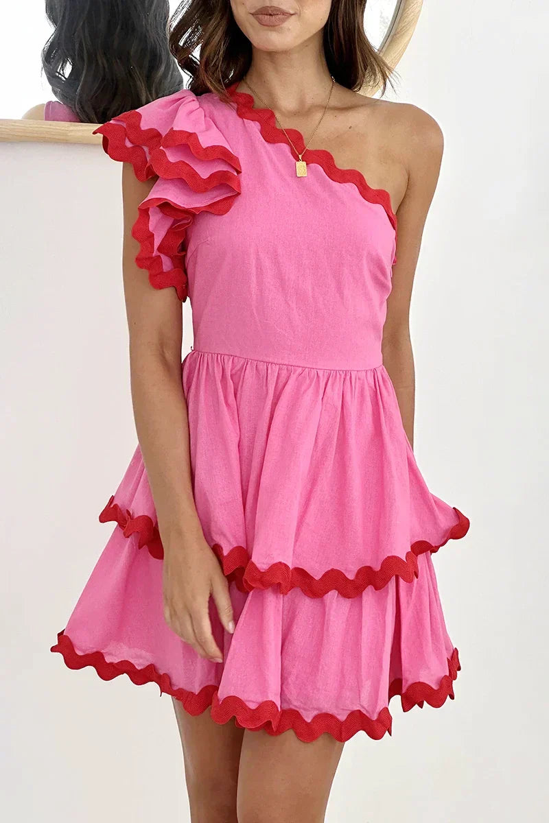 Vestito Mini Daisuke - Rosa / Rosso