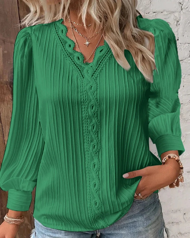 Selvie – Camicia con pizzo e pieghe