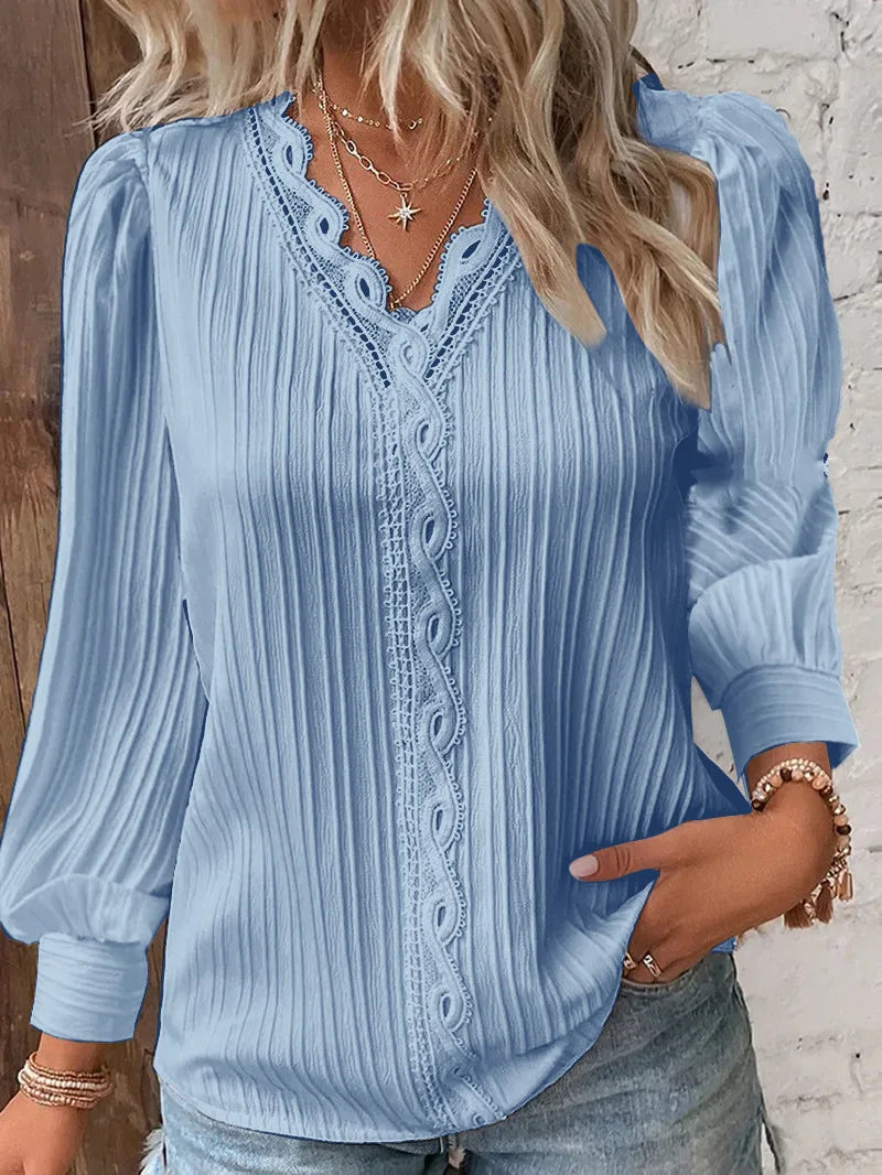 Selvie – Camicia con pizzo e pieghe