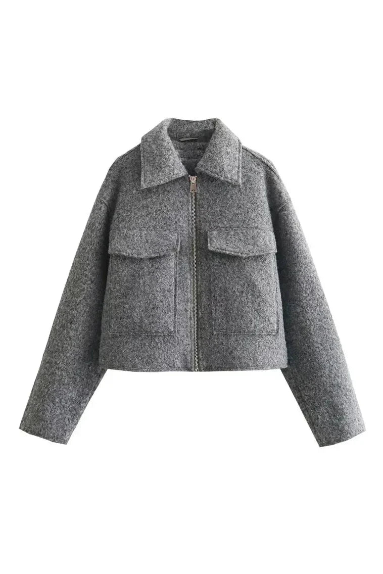 Giacca cropped - GRIGIA