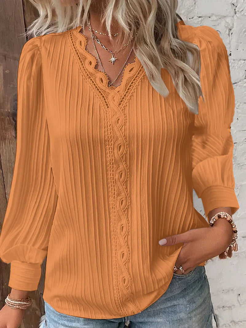 Selvie – Camicia con pizzo e pieghe
