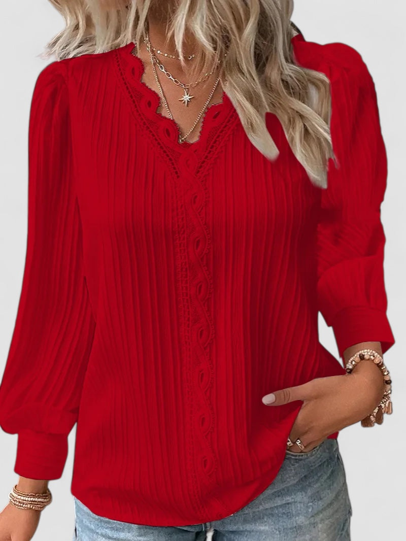 Selvie – Camicia con pizzo e pieghe