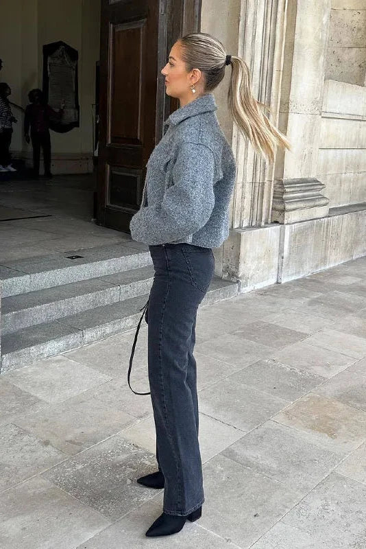 Giacca cropped - GRIGIA