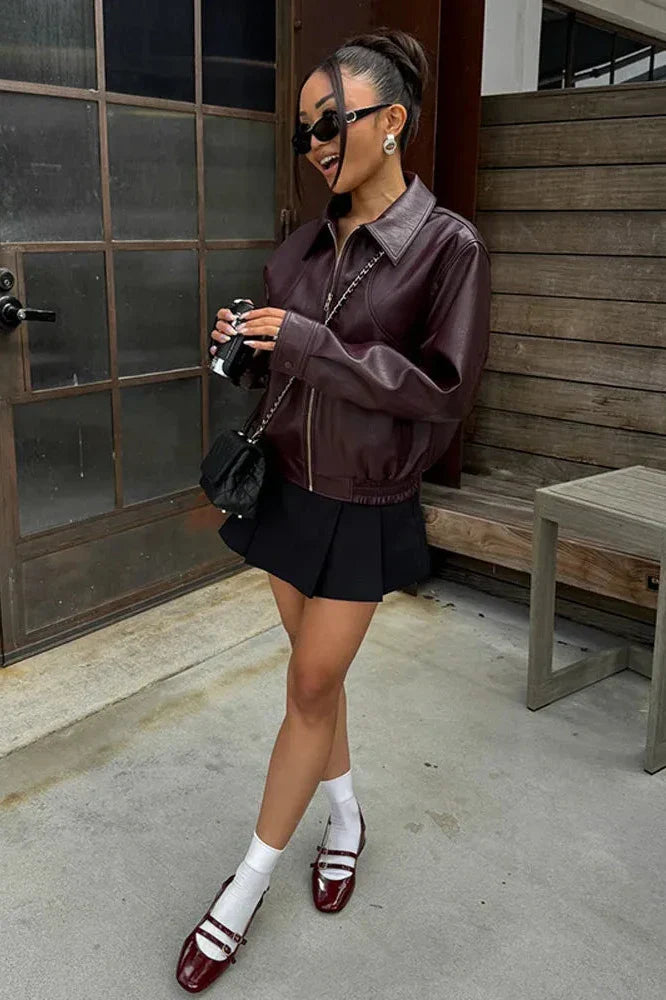Giacca in Pelle Vintage