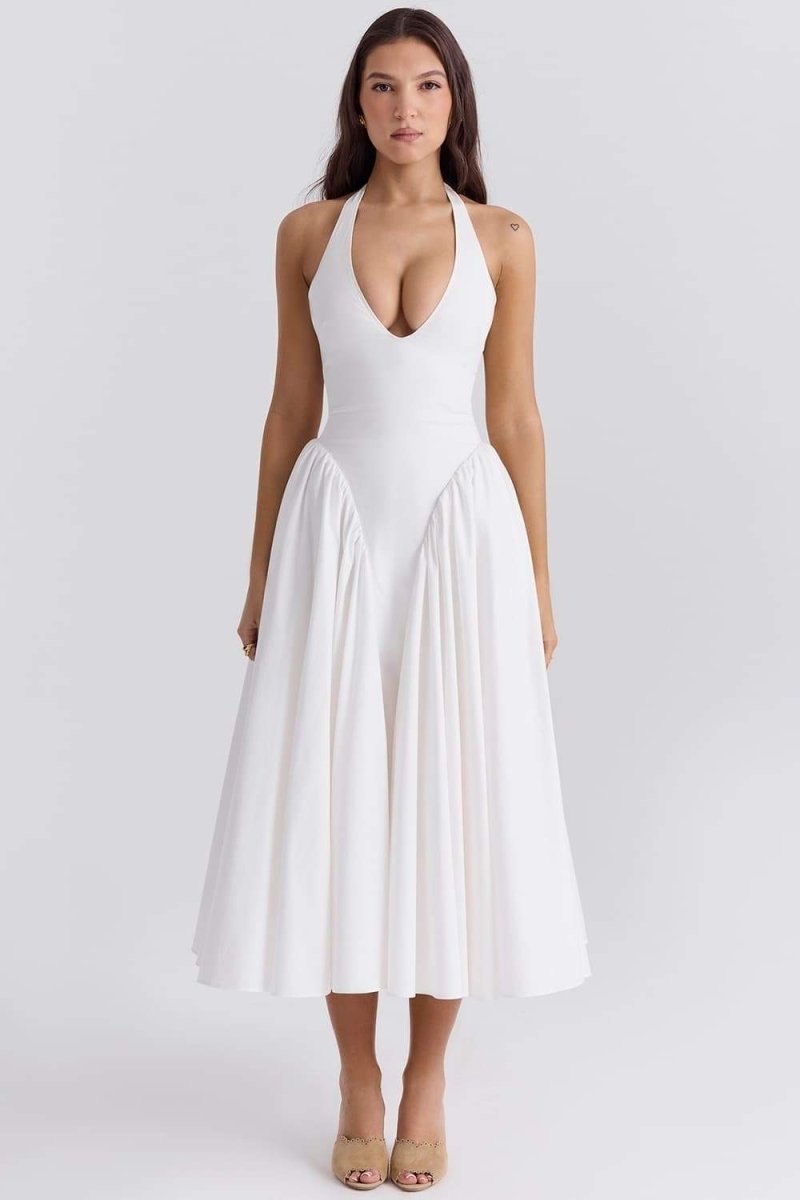 Vestito midi con scollo a halterneck e schiena scoperta di Alice