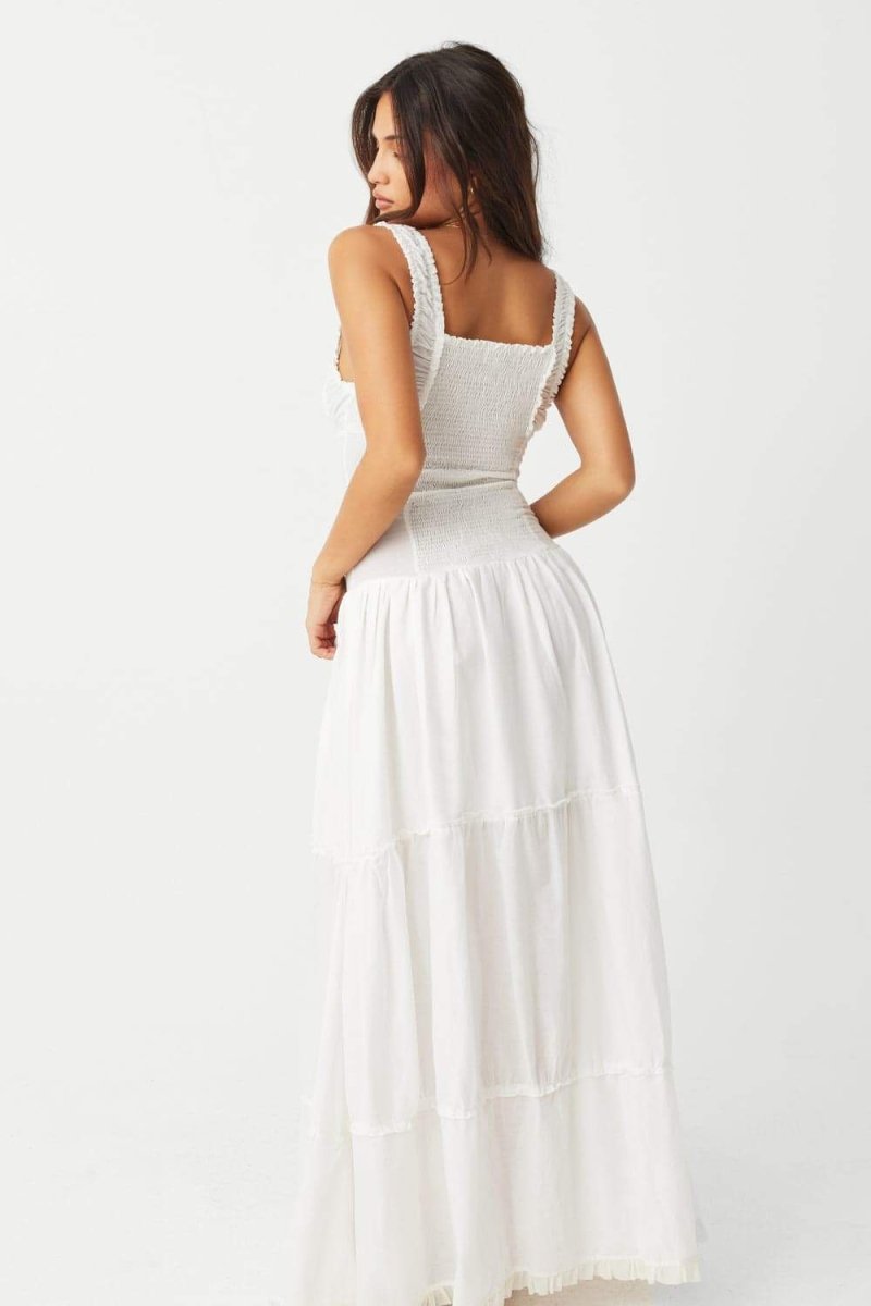 Vestito lungo semi-trasparente Anastasia Ruffle
