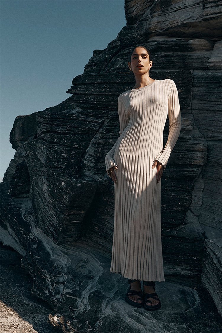 Vestito Maxi inMaglia con Balze su Fianchi Antonia