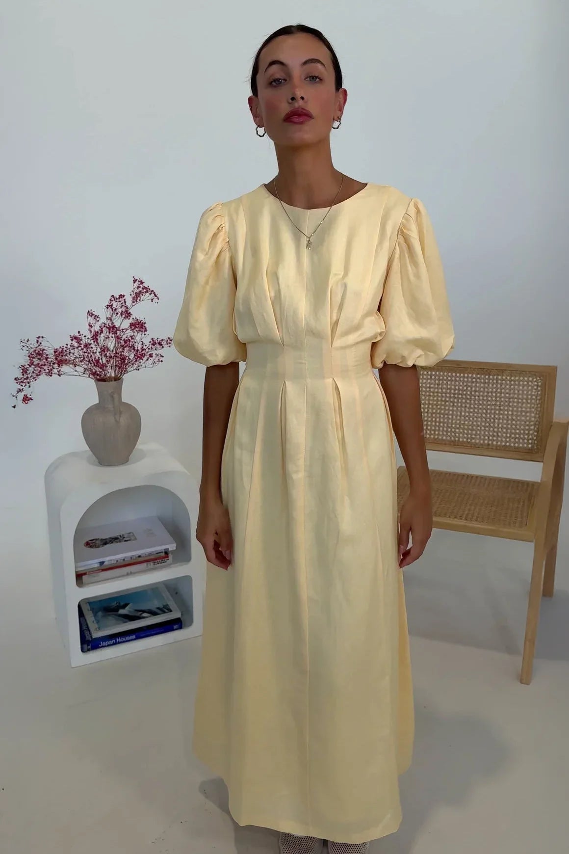 Vestito Maxi Air Giallo Burro