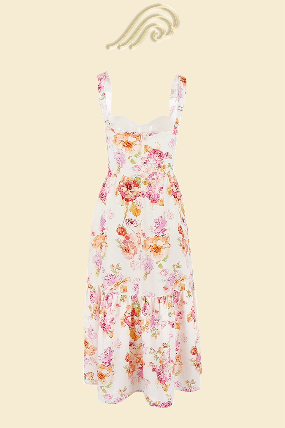 Vestito Midi a Campana Stampato Cottie