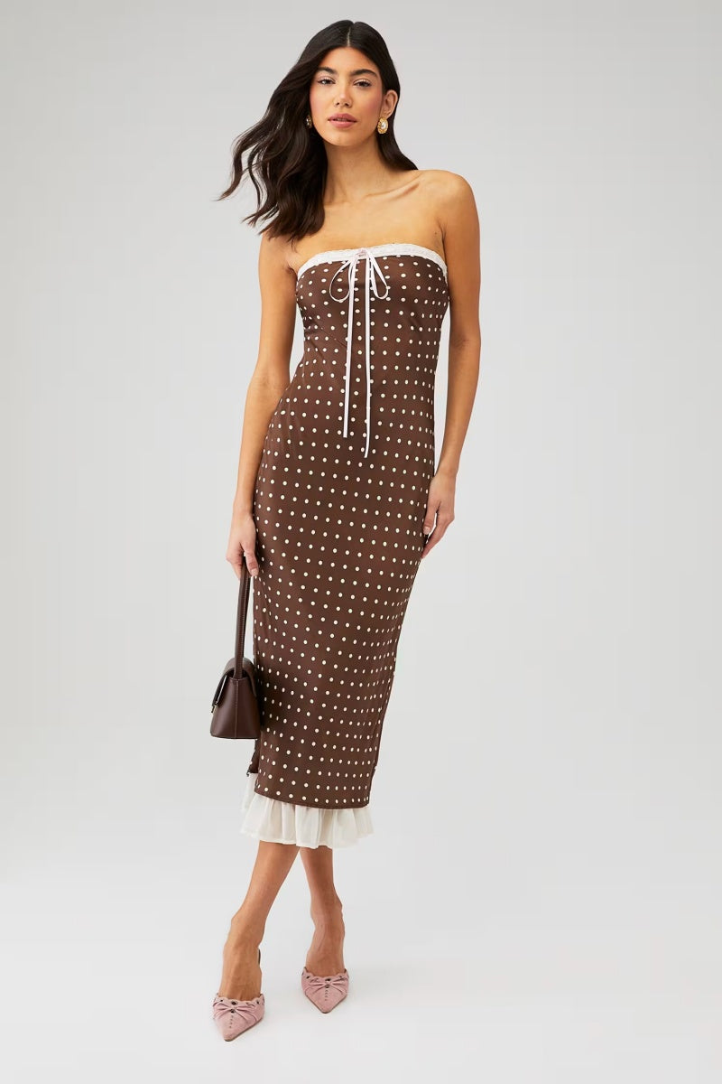 Vestito Midi Senza Spalline Daisy Mae