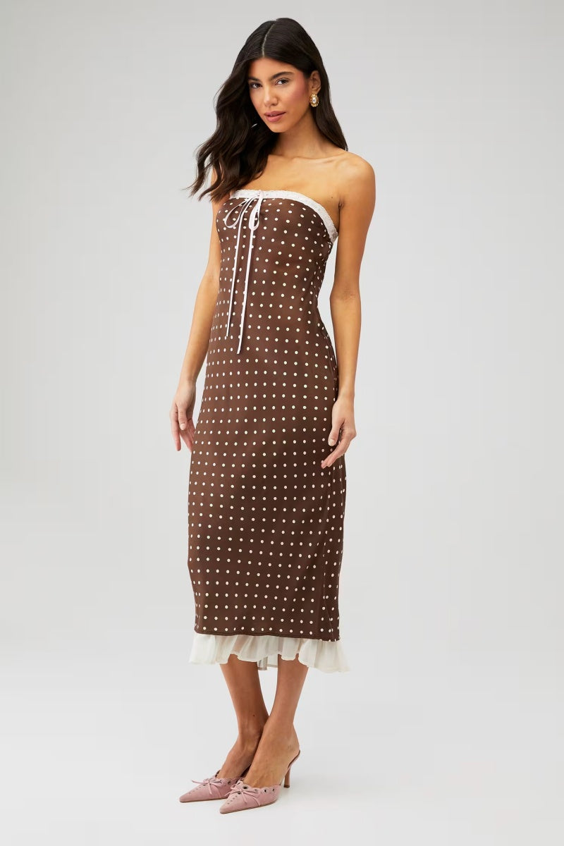 Vestito Midi Senza Spalline Daisy Mae