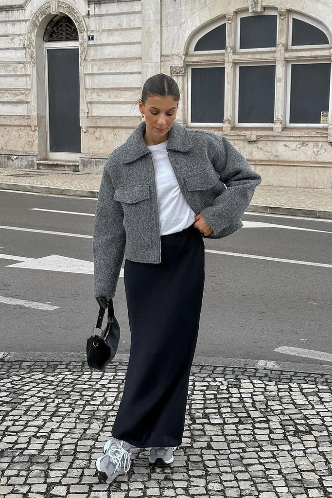 Giacca cropped - GRIGIA
