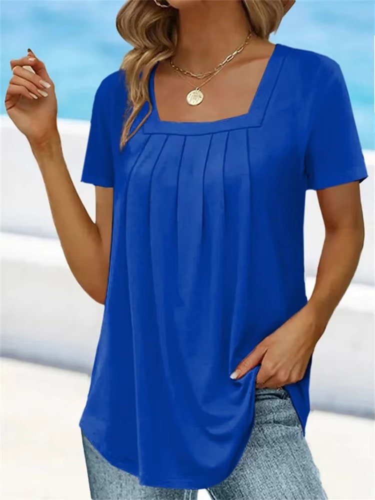 Elvira – Top a maniche lunghe con collo quadrato