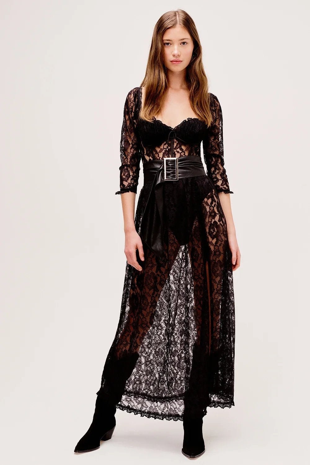 Abito lungo in pizzo Esther Sweetheart