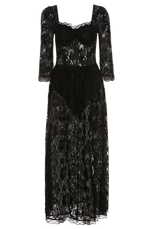 Abito lungo in pizzo Esther Sweetheart
